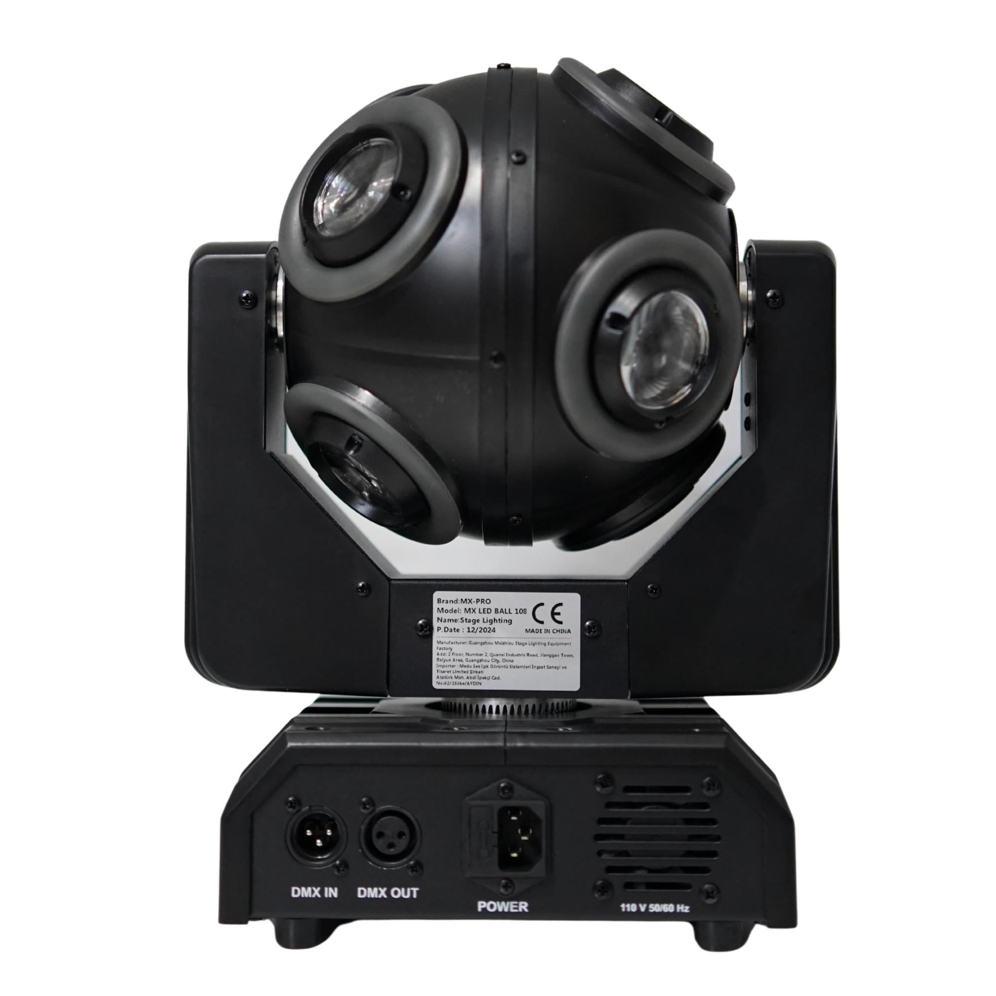 MX-PRO MX LED BALL 108 8x10W Moving Head Rgb Robot Işık