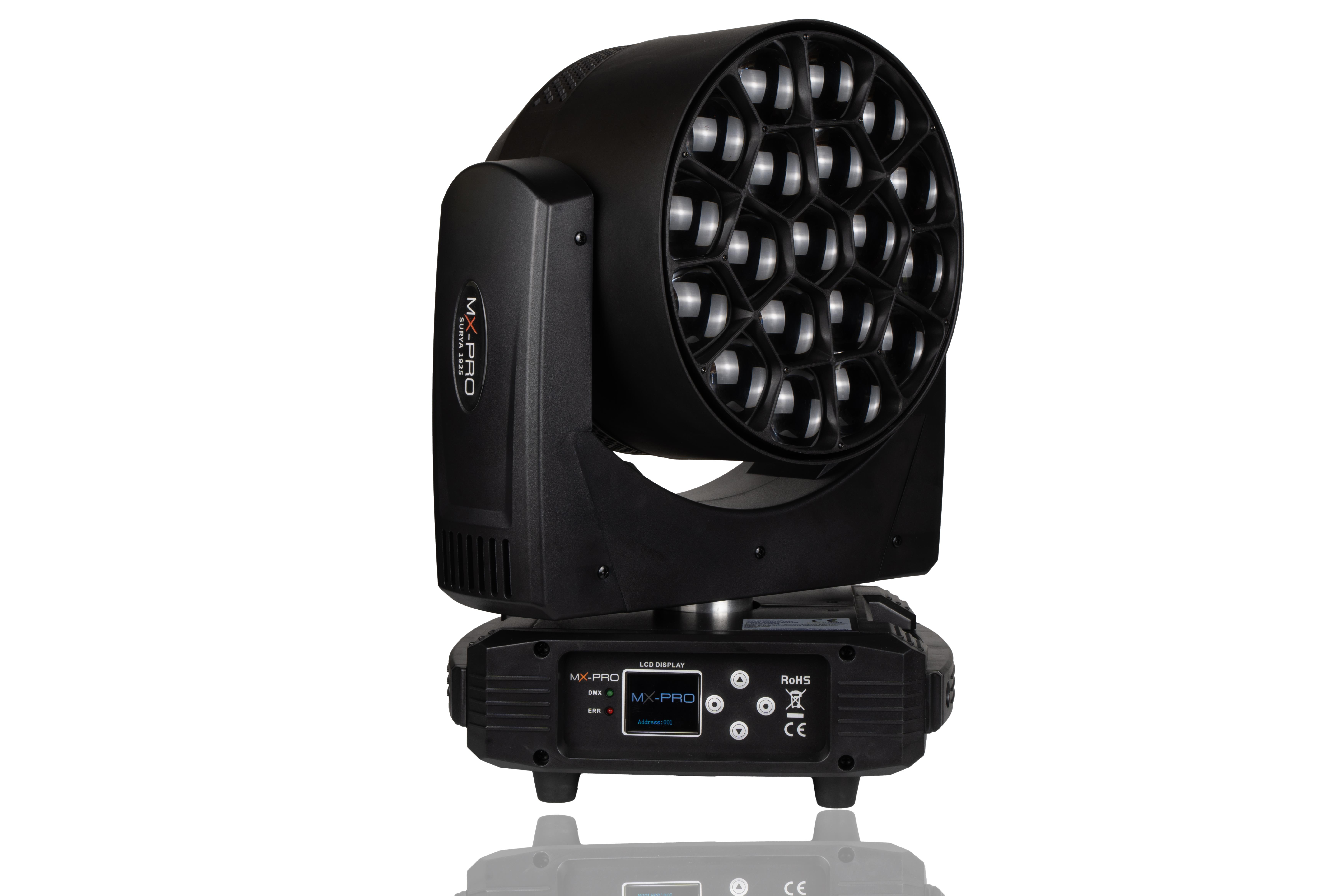 MX-PRO SURYA 1925 Wash Moving Head Light 19x25W 4in1 RGBW Leds