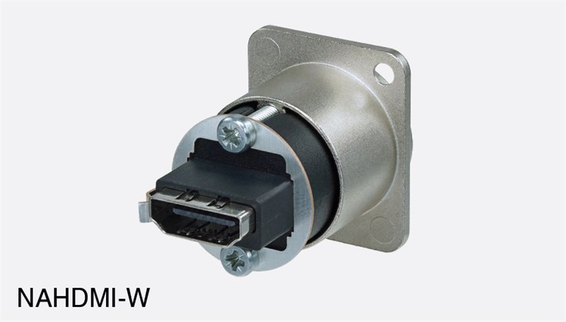 Neutrik NAHDMI-W HDMI feedthrough adapter, D-shape housing