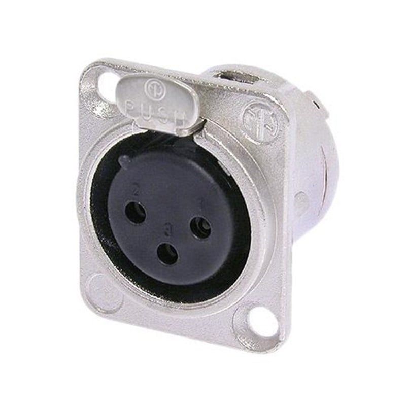 Neutrik NC3FD-L-1 Şase Tipi 3 Pin Disi XLR Konnektör