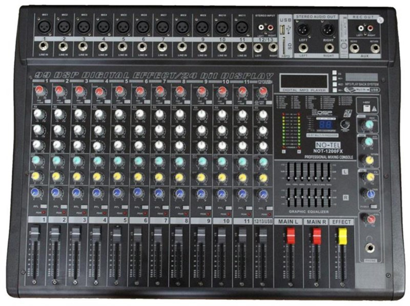 Notel NOT 1200FX 12 Kanal Dijital Stüdyo Deck Mikser