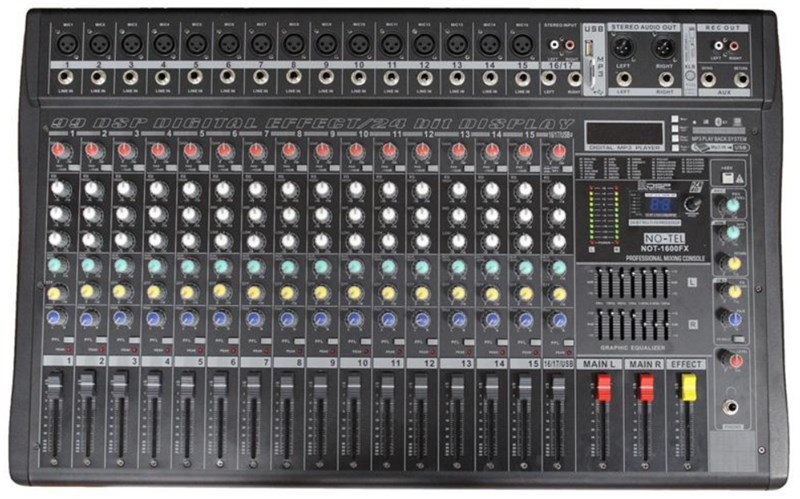 Notel NOT 1600FX 17 Kanal Profesyonel Deck Mikser