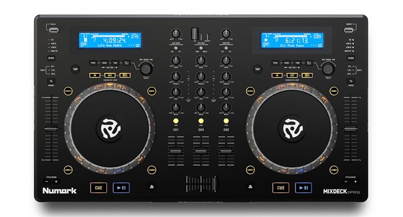 Numark Mixdeck Express Çift CD/MP3 Oynatıcı, USB stick destekli Premium DJ Kontroller