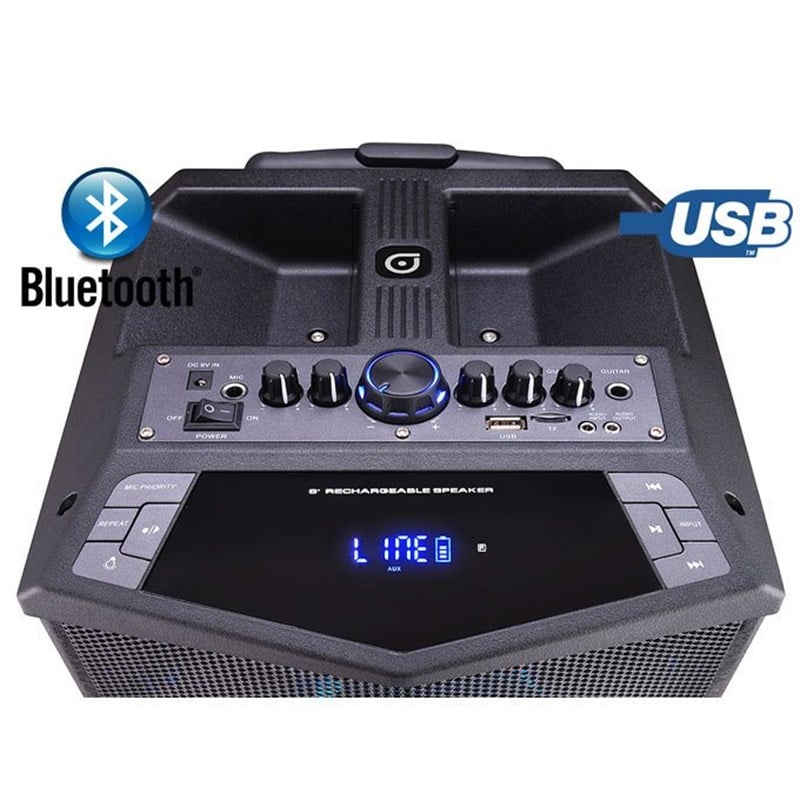 Oyılıty DK-15 USB Bluetooth Şarj Kareoke Mikrofonlu Taşınabilir Ses Sistemi 150-400 Watt
