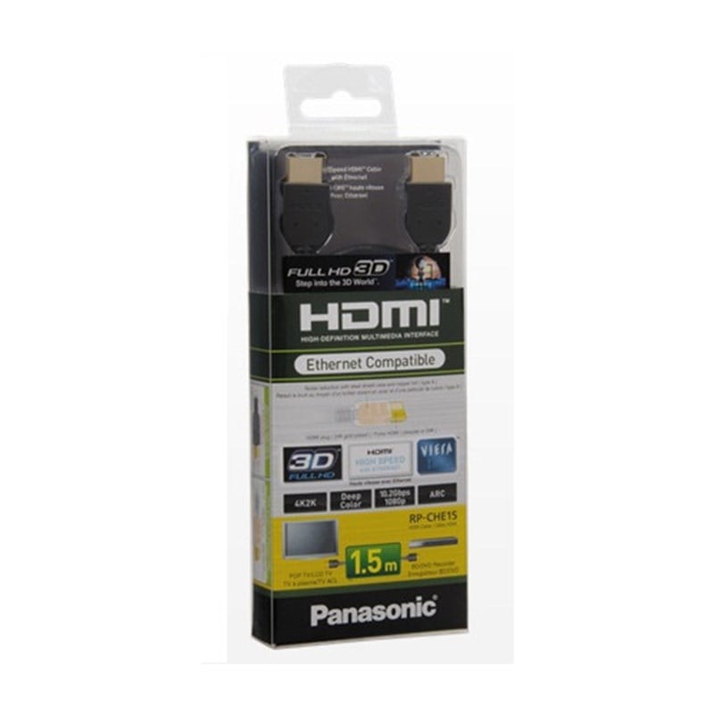 Panasonic RP-CHE15E-K 1,5m Yüksek Kaliteli HDMI Kablosu