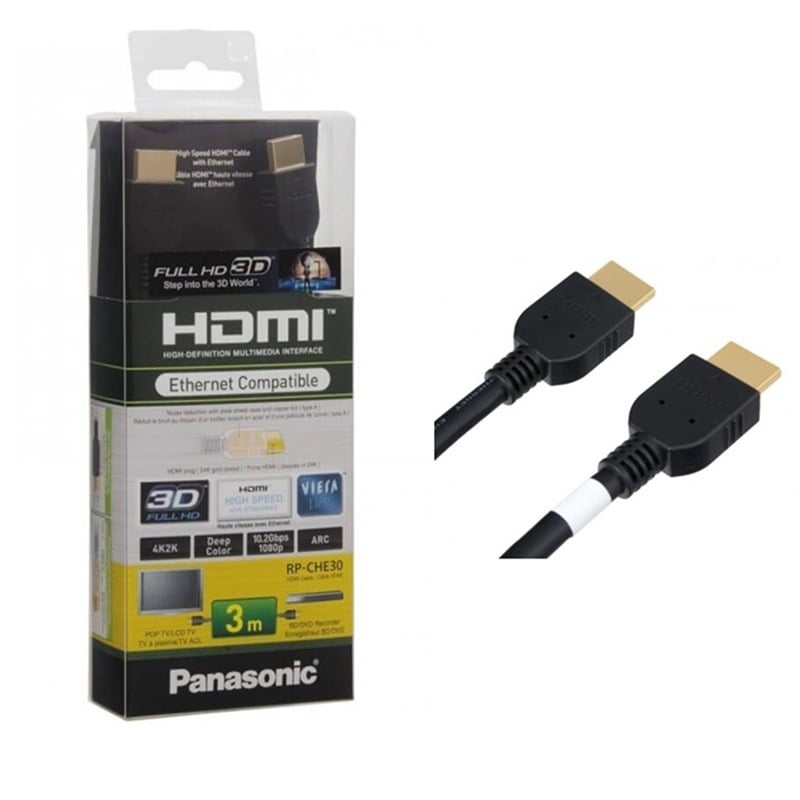 Panasonic RP-CHE30E-K Yüksek Kaliteli HDMI Kablosu 3m