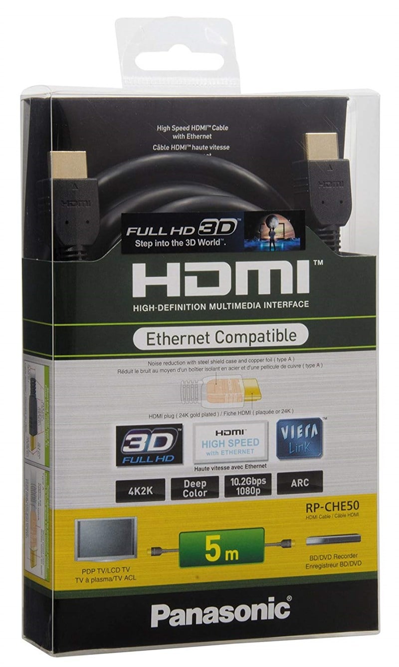 Panasonic RP-CHE50E-K Yüksek Kaliteli Hdmı Kablosu 5m