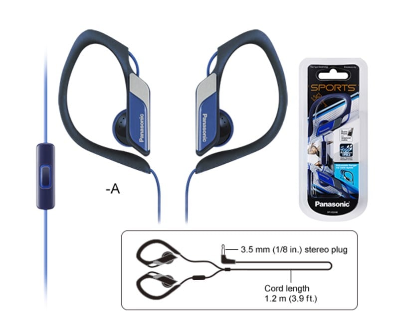 Panasonic RP-HS34ME-A Kulak İçi Mikrofonlu IPX2 Kulaklık (Mavi)