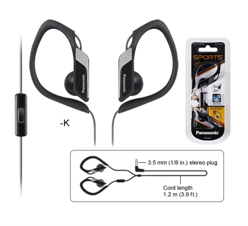 Panasonic RP-HS34ME-K Kulak İçi Mikrofonlu IPX2 Kulaklık (Siyah)