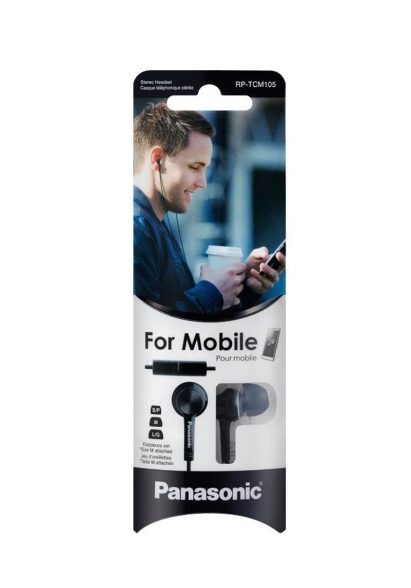 Panasonic RP-TCM105E-K Kulak İçi Renkli Mikrofonlu Kulaklık (Siyah)