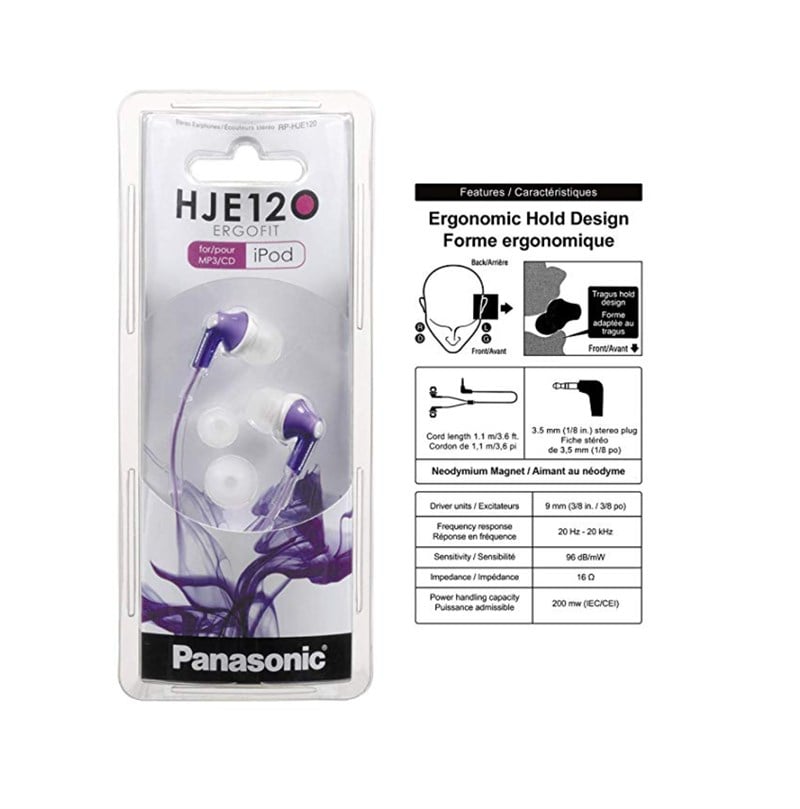 Panasonic RP-TCM125E-V Kulak İçi Mikrofonlu Kulaklık (Mor)