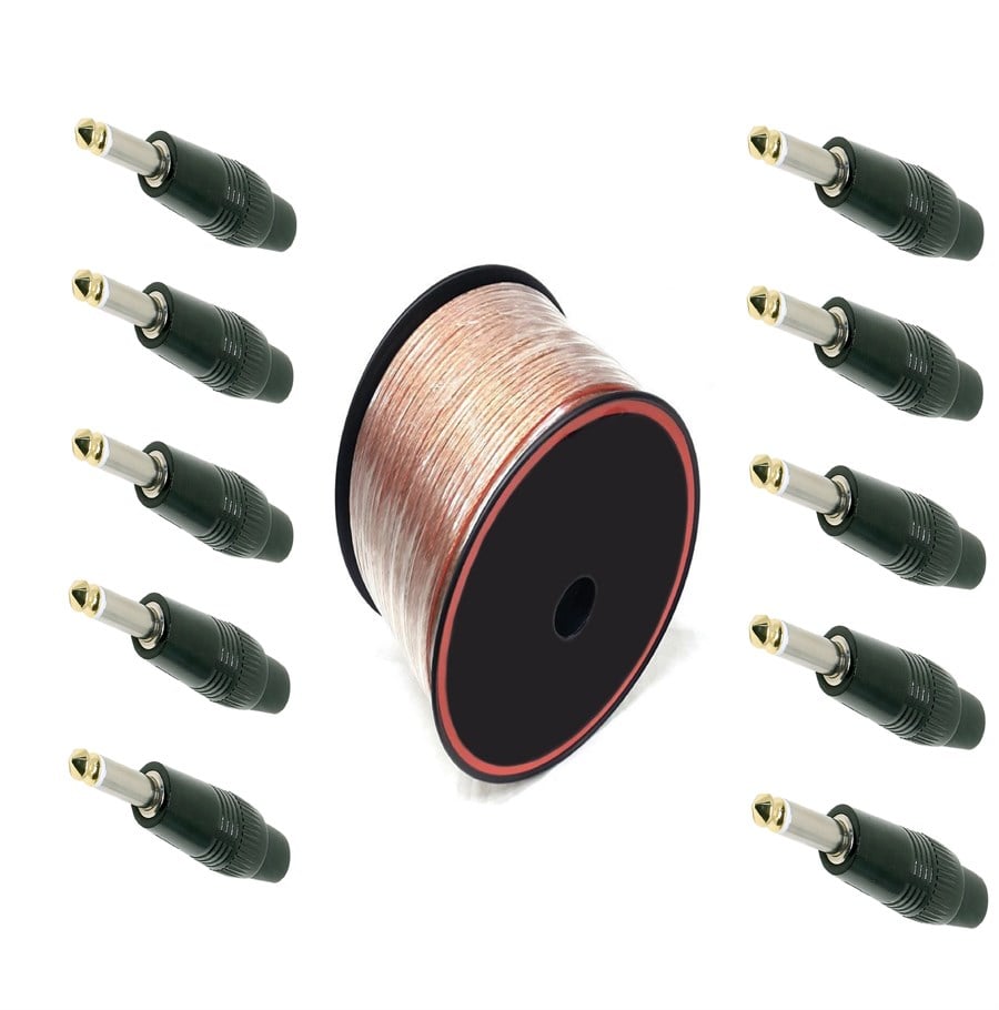 Provoice 2x075mm Hoparlör Kablosu 10'lu Jak Konnektör Paketi