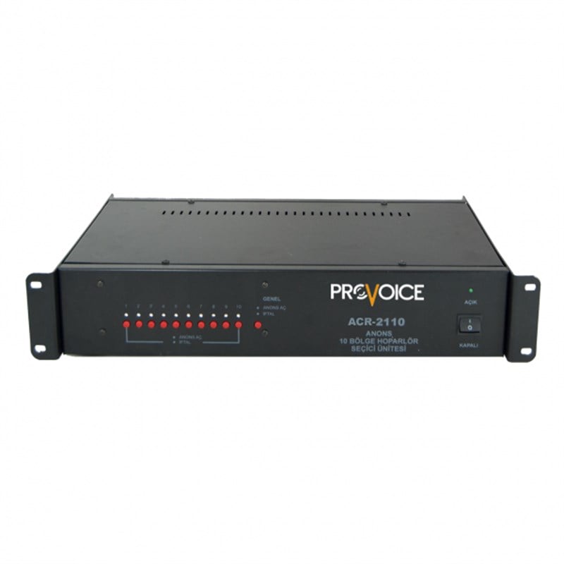 Provoice ACR-2110 10 Bölgeli Hoparlör Seçici Ünitesi