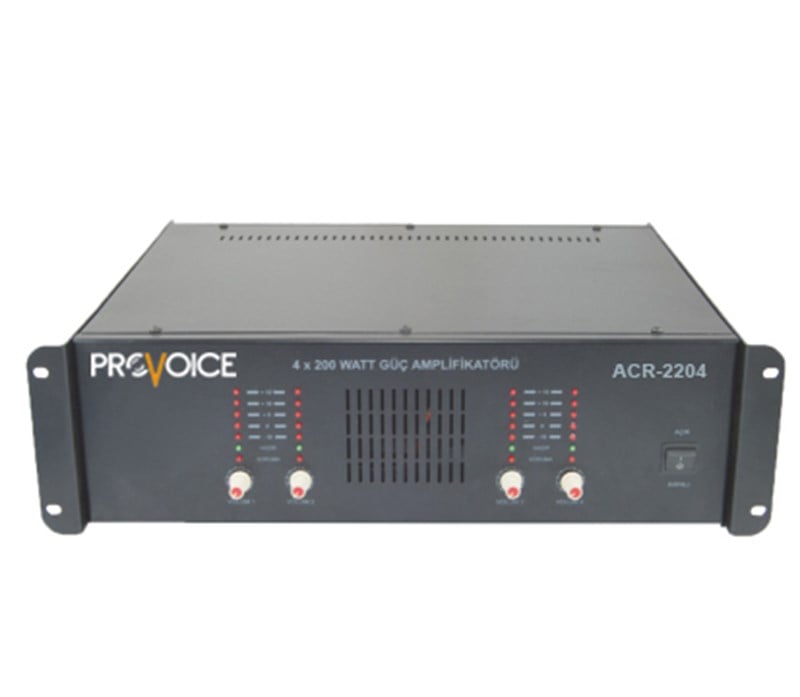 Provoice ACR-2204 100V Trafolu 4x200 Watt Power Anfi