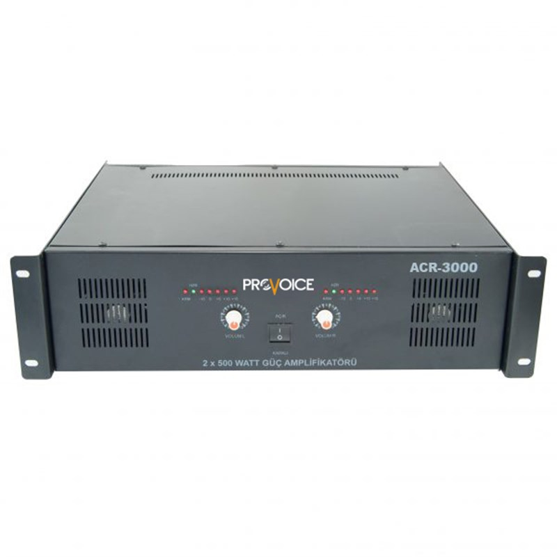 Provoice ACR-3000 2x250 Watt 100V Güç Amplifikatörü