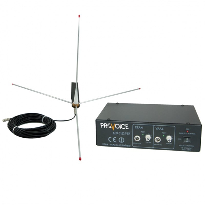 Provoice ACR-3102 (FSK) VHF-UHF Ezan-Vaaz Telsiz Alıcı Ünitesi