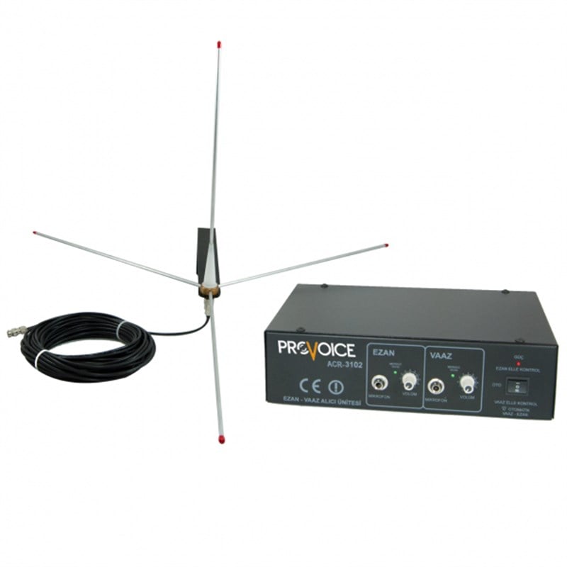 Provoice ACR-3102 VHF-UHF Ezan-Vaaz Telsiz Alıcı Ünitesi