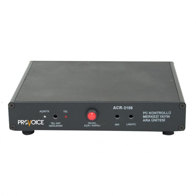 Provoice ACR-3108 PC Kontrollü Merkezi Yayın Ara Ünitesi
