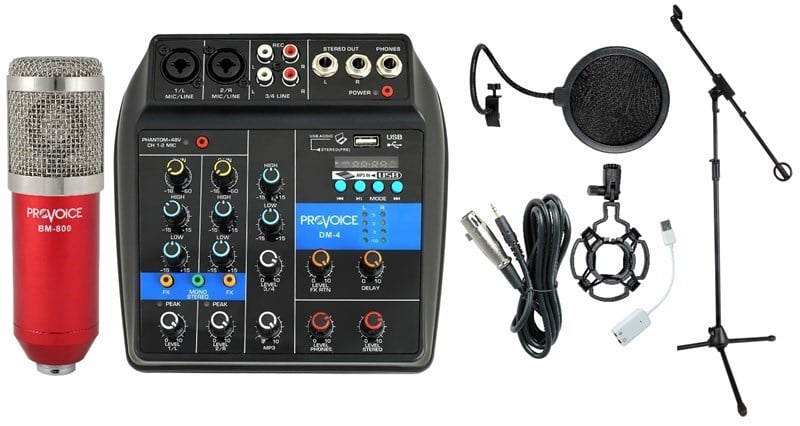 Provoice Audio BM-800 Studyo Kırmızı Ses Kayıt Baslangıc Paketi
