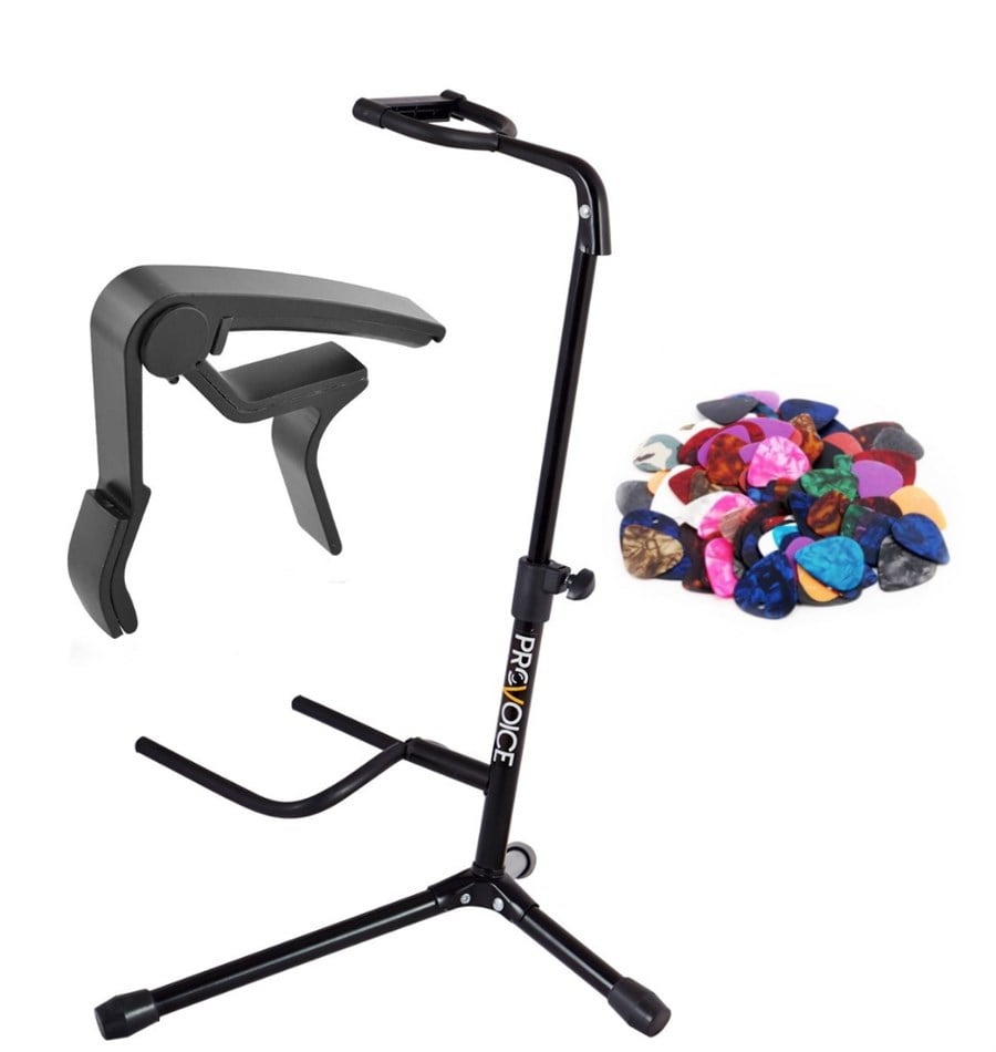 Provoice GT-777 Gitar Saz Standı + Capo + Pena Paketi
