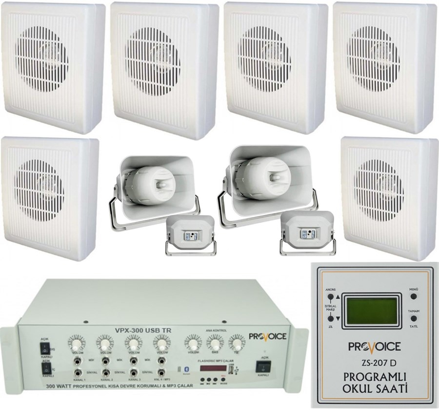 Provoice İç-Dış Okul Ses Sistemi Full Paket-2