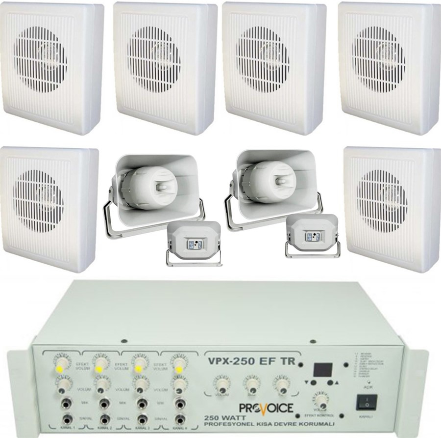 Provoice İç-Dış Okul Ses Sistemi Full Paket-1