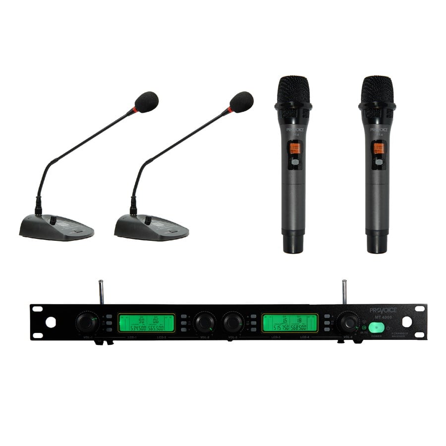 Provoice MT-4000-2EK Kablosuz 2 El 2 Masa Mikrofonu