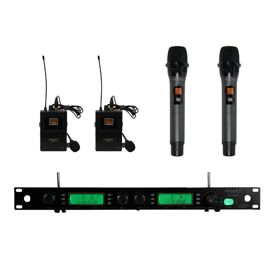 Provoice MT-4000-2EY Kablosuz 2 El 2 Yaka Mikrofonu