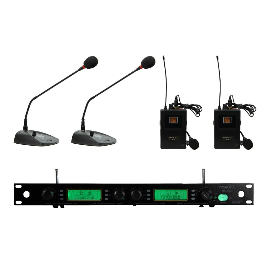 Provoice MT-4000-2MY Kablosuz 2 Masa 2 Yaka Mikrofonu