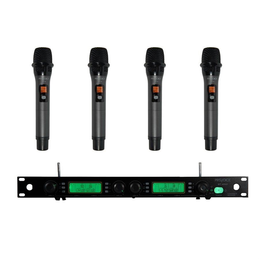 Provoice MT-4000-4E Kablosuz 4'lü El Mikrofonu