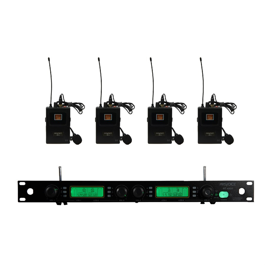 Provoice MT-4000-4Y Kablosuz 4'lü Yaka Mikrofonu
