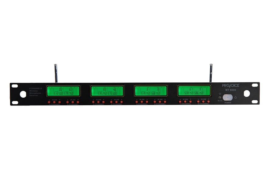 Provoice MT-8000 8 Kanal Çift Anten  UHF Band Kablosuz Receiver