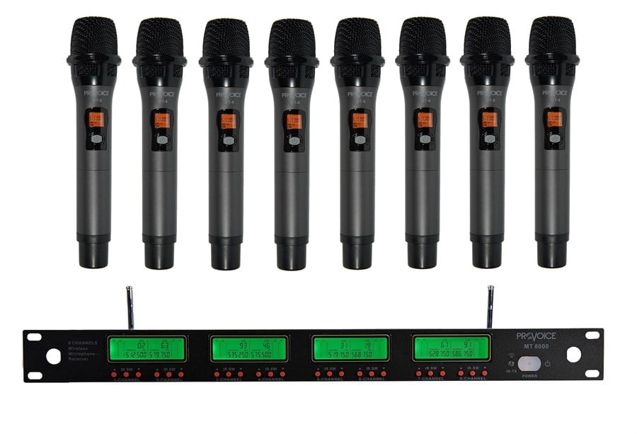 Provoice MT-8000-8E Kablosuz 8'li El Mikrofonu