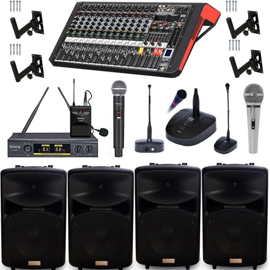 Provoice Profesyonel Okul Konferans Ses Sistemi Pro Paket-4