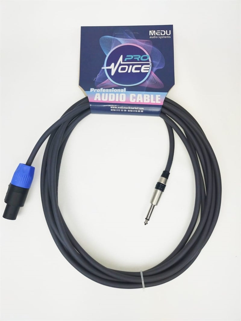 Provoice SJ-5 5 Metre Speakon ve Jack Girişli Hoparlör Kablosu