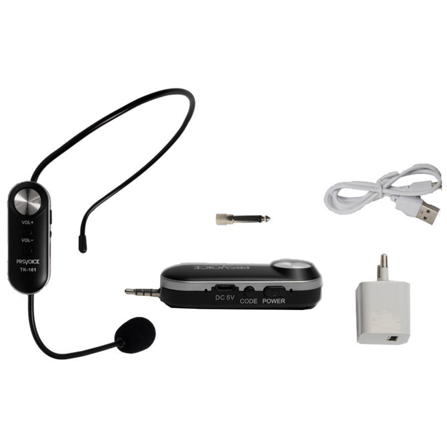 Provoice TK-101 Şarjlı Kablosuz Headset Kafa Mikrofon