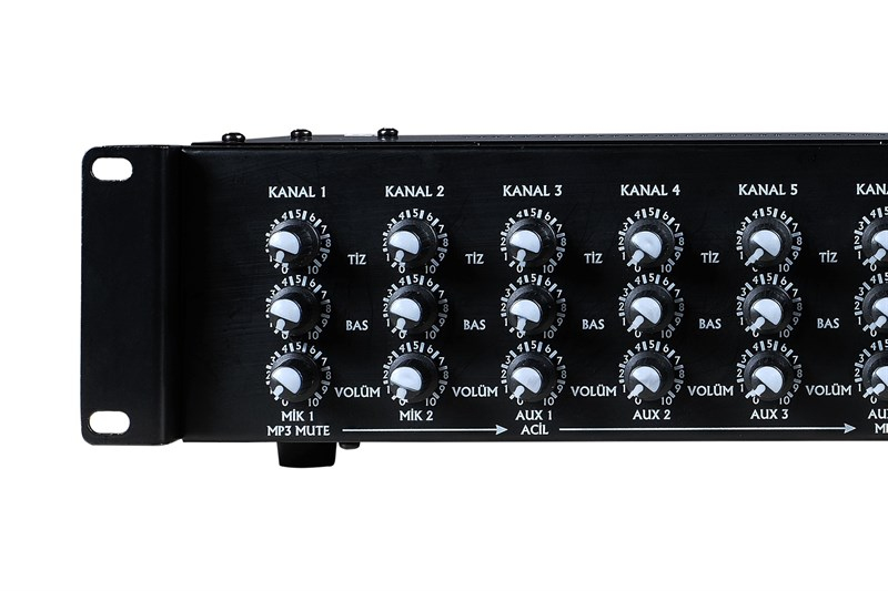 Provoice VPX-06 USB Rack Tipi 6 Kanal Mikser