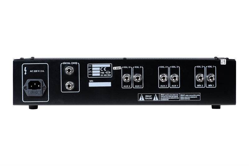 Provoice VPX-06 USB Rack Tipi 6 Kanal Mikser