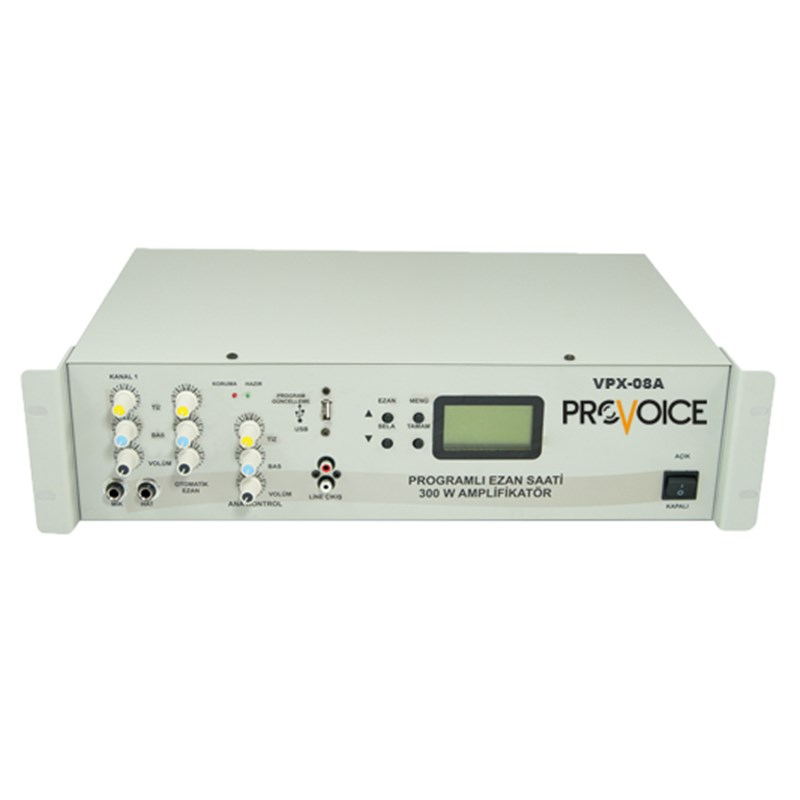 Provoice VPX-08A Amplifikatör Tipi Ezan Saati Ezanmatik