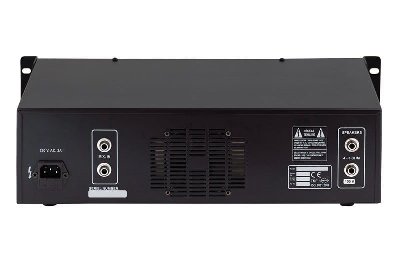 Provoice VPX-250P TR 100V Hat Trafolu 250 Watt 2 Kanal Güç Amplifikatörü