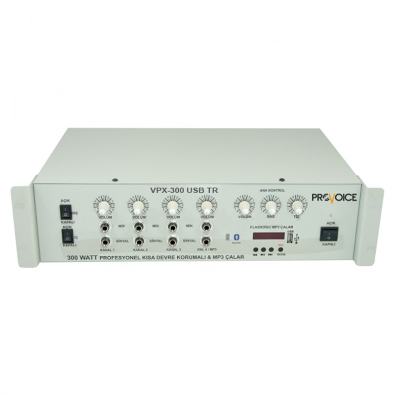 Provoice VPX-300 USB TR 300 Watt 6 Kanal Trafolu Mikser Anfi 