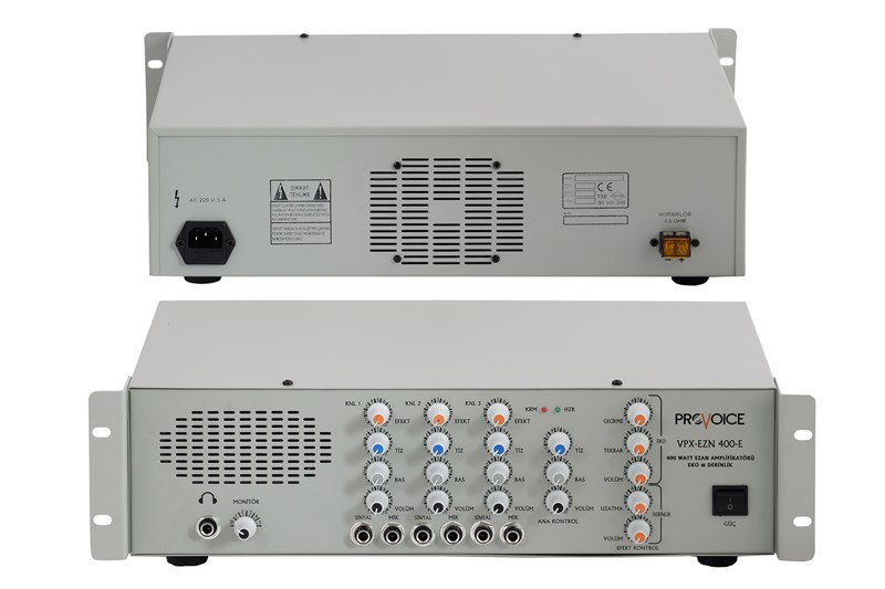Provoice VPX-EZN-400E 400 Watt Efektli Ezan Mikser Amplikatör