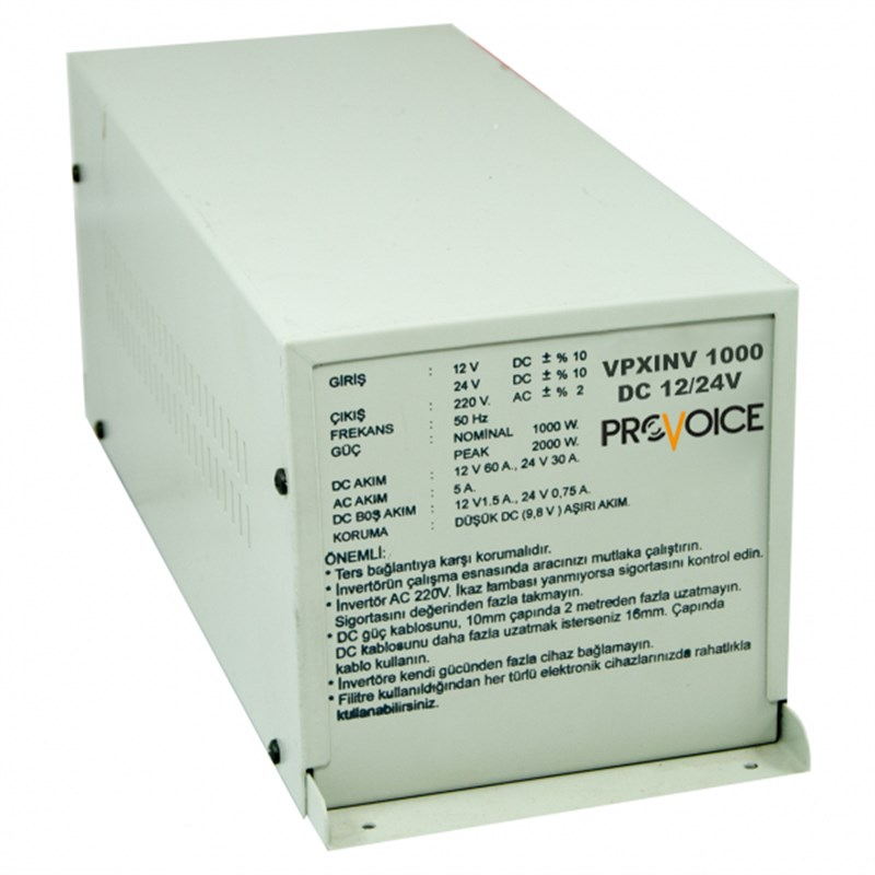 Provoice VPXINV 1000 DC 12/24V Araç Tipi İnvertör