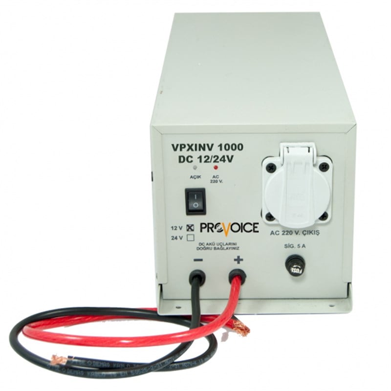 Provoice VPXINV 1000 DC 12/24V Araç Tipi İnvertör