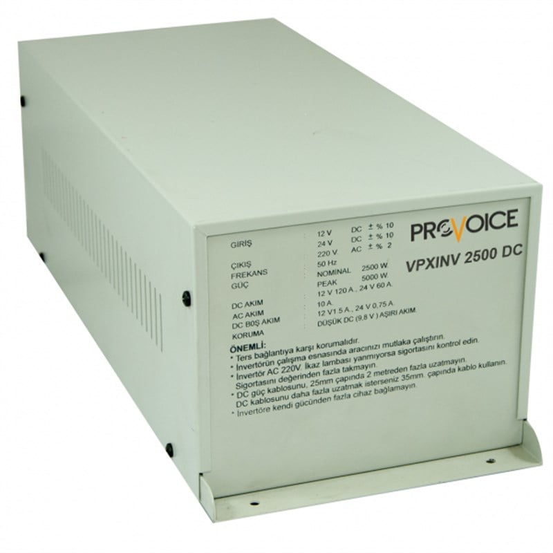 Provoice VPXINV 2500 DC 12V/24V İnvertör Araç Tipi