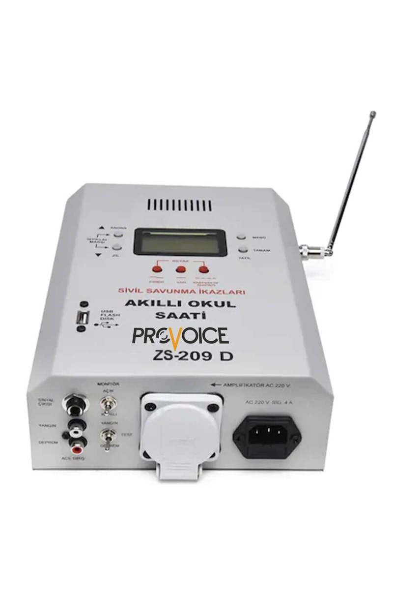 Provoice ZS-209D Usb Girişli Duvar Tipi Okul Zil Saati