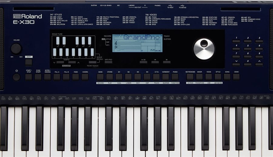 ROLAND E-X30 Ritimli Tuş Hassasiyetli Klavye
