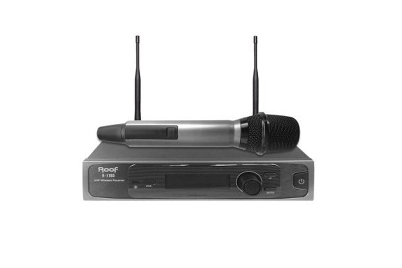 Roof R-1180 UHF Band Tek Kanal Kablosuz El Mikrofon Seti