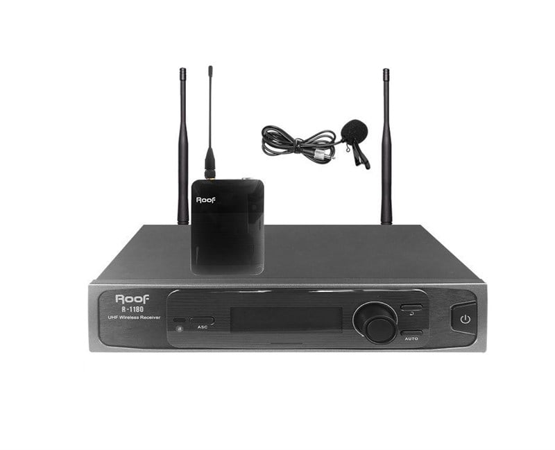 ROOF R-1180 UHF Band Tek Kanal Kablosuz Yaka Mikrofon