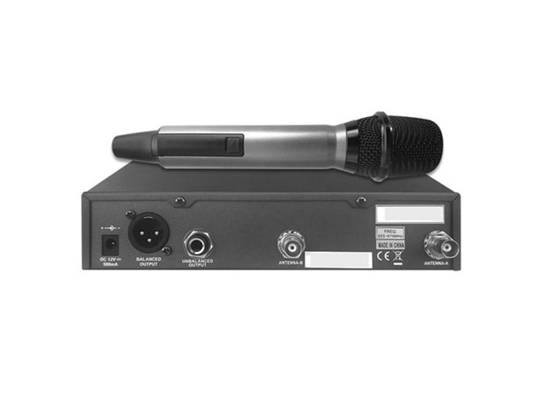 Roof R-1180 UHF Band Tek Kanal Kablosuz El Mikrofon Seti